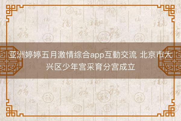 亚洲婷婷五月激情综合app互動交流 北京市大兴区少年宫采育分宫成立