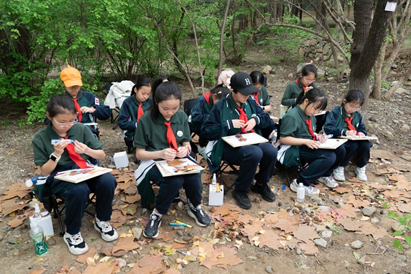 青少年参与生态文明实践课程。北京林业大学供图