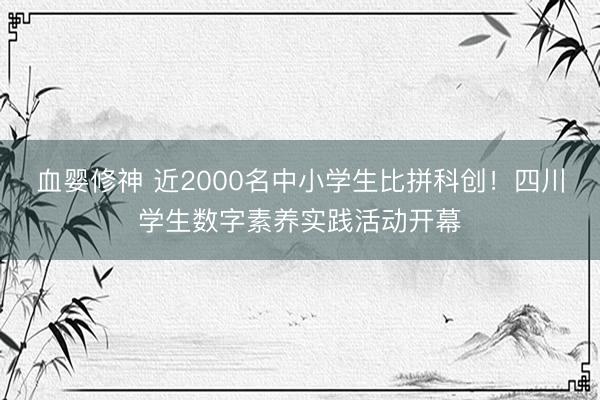 血婴修神 近2000名中小学生比拼科创！四川学生数字素养实践活动开幕