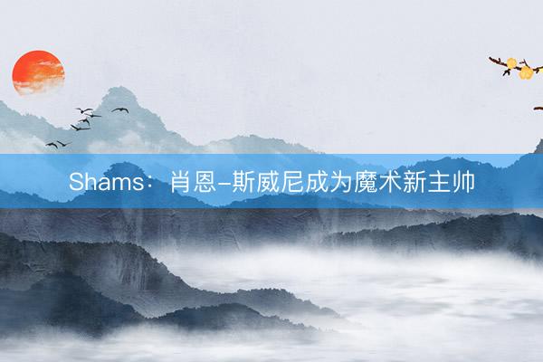 Shams：肖恩-斯威尼成为魔术新主帅