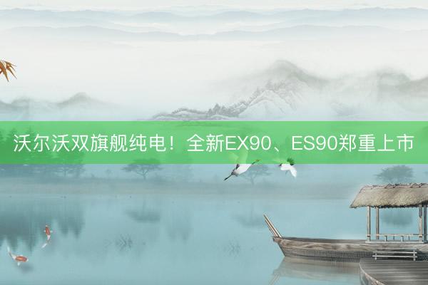 沃尔沃双旗舰纯电！全新EX90、ES90郑重上市