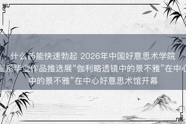 什么药能快速勃起 2026年中国好意思术学院绘制艺术学院油画系毕业作品推选展“伽利略透镜中的景不雅”在中心好意思术馆开幕